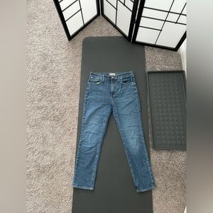 Madewell high rise slim boy denim.